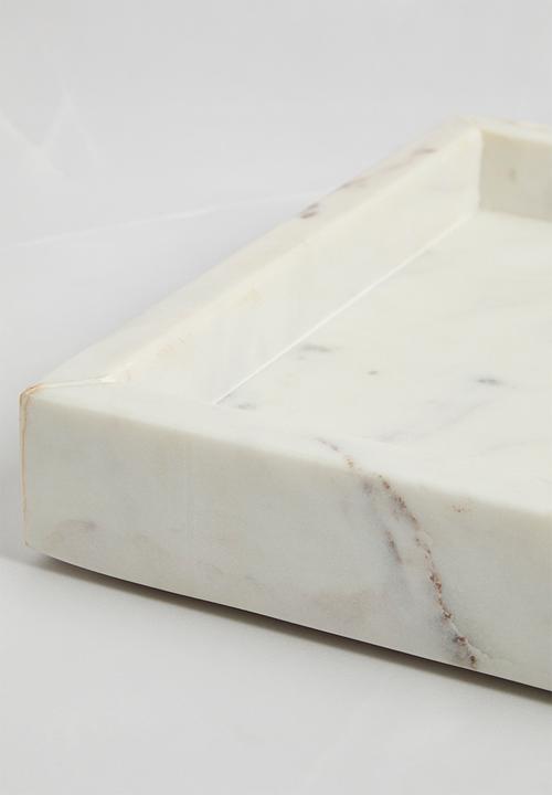 Sixth Floor - Marble Tray Small - White