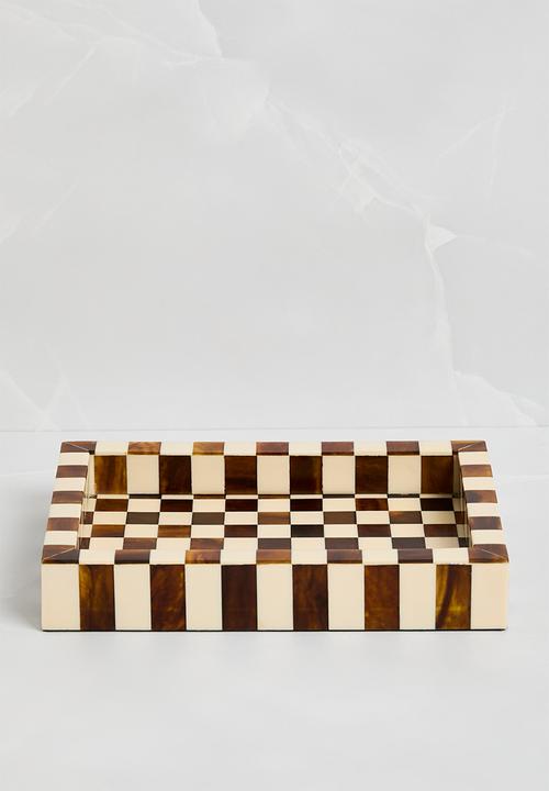 Sixth Floor - Rectangle Resin Inlay Tray - Natural