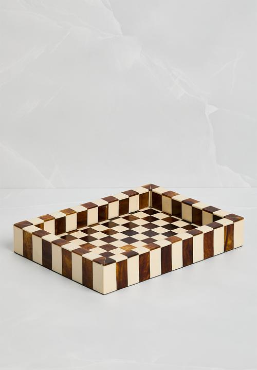 Sixth Floor - Rectangle Resin Inlay Tray - Natural