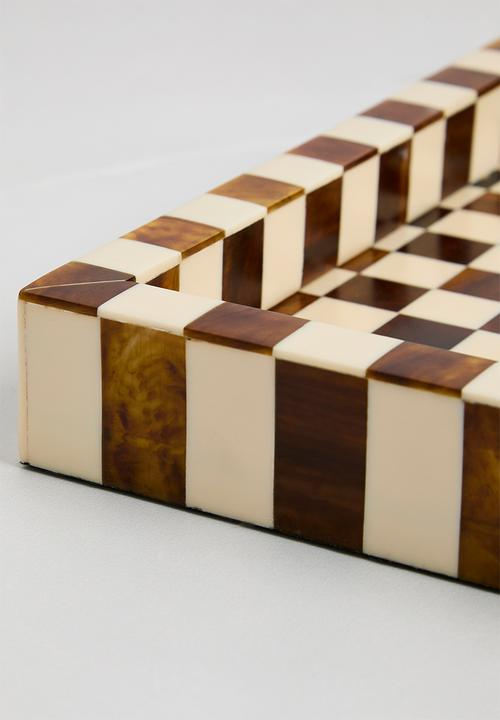 Sixth Floor - Rectangle Resin Inlay Tray - Natural
