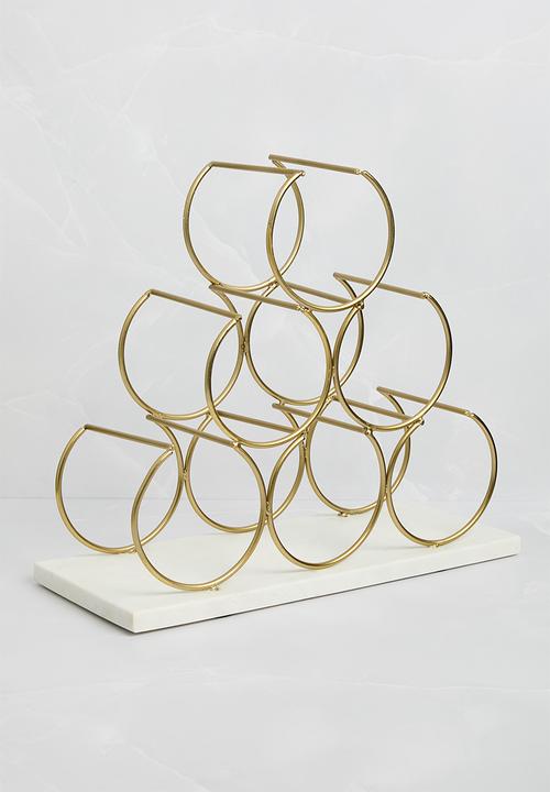 Sixth Floor - Marble Base Wine Rack - White