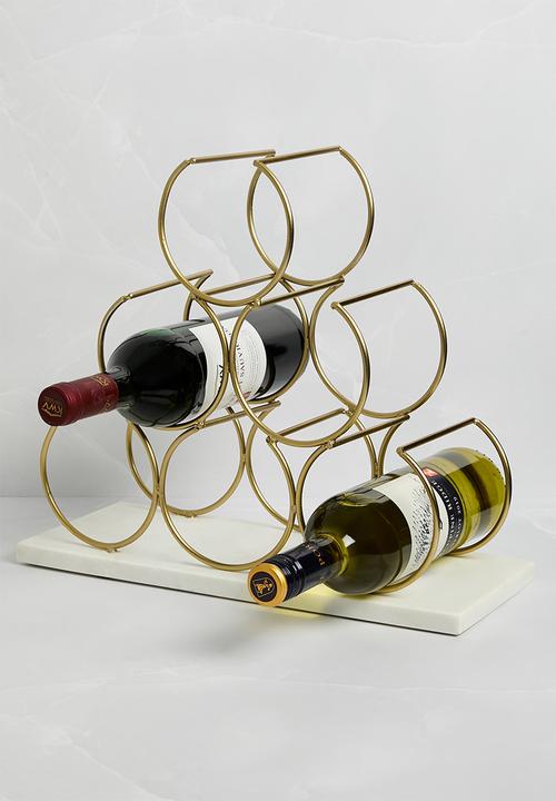 Sixth Floor - Marble Base Wine Rack - White