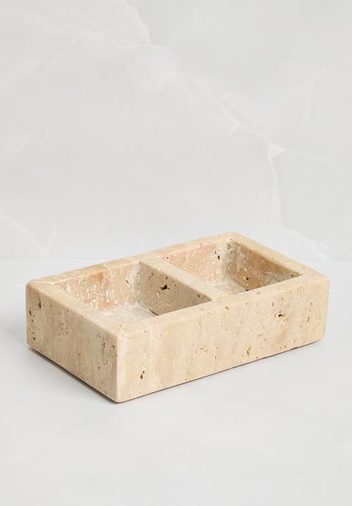 Sixth Floor - Travertine Trinket Tray - Natural