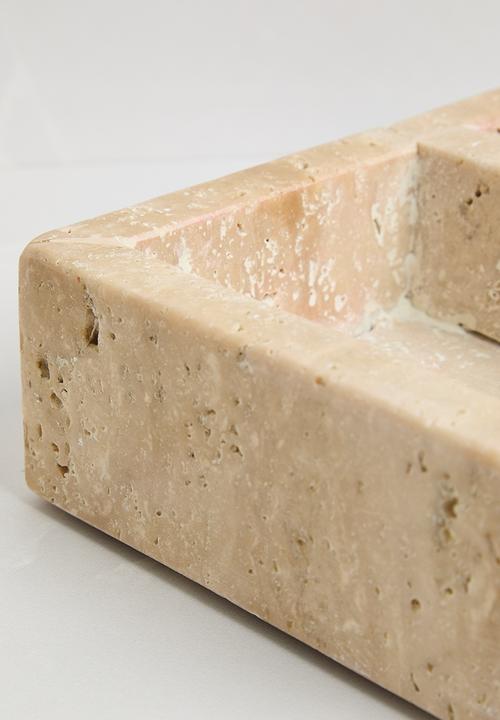 Sixth Floor - Travertine Trinket Tray - Natural