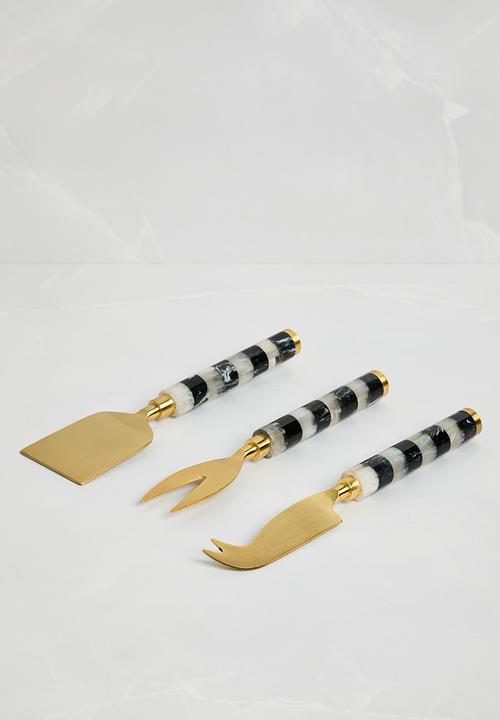 Sixth Floor - Resin Cheese Knives Set of 3 - Black