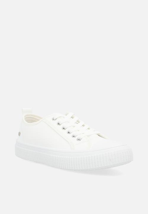 Miss Black - Cortado 3 lace up sneaker - white