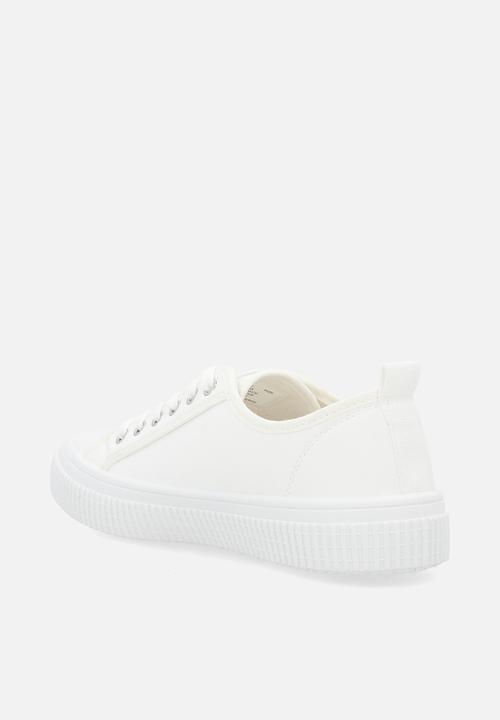 Miss Black - Cortado 3 lace up sneaker - white