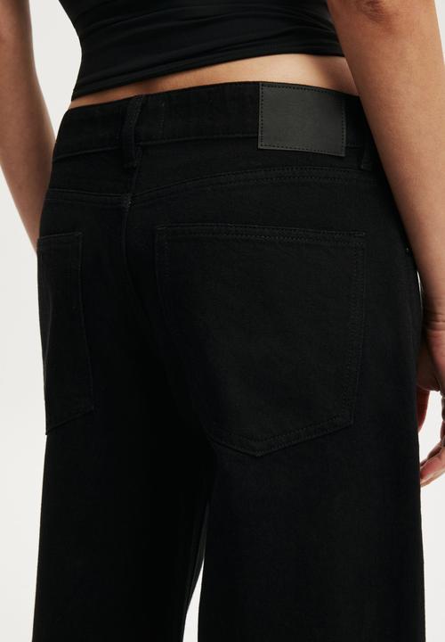 Cotton On - Low rise wide jean - aquarius black