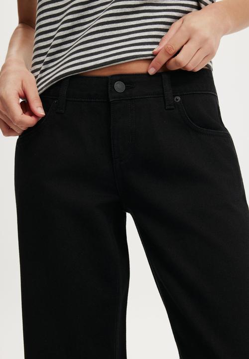 Cotton On - Low rise straight jean - aquarius black