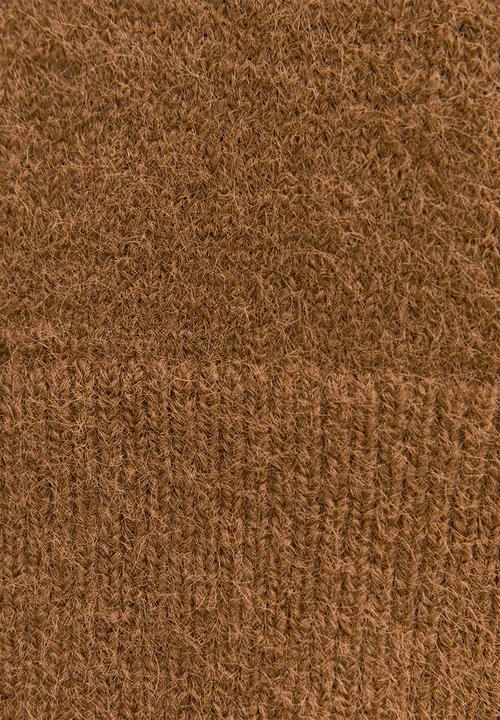 New Look -  Longline Stand Neck Jumper - tan