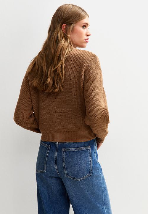 New Look - Ribbed Crew Neck Knit Jumper - camel