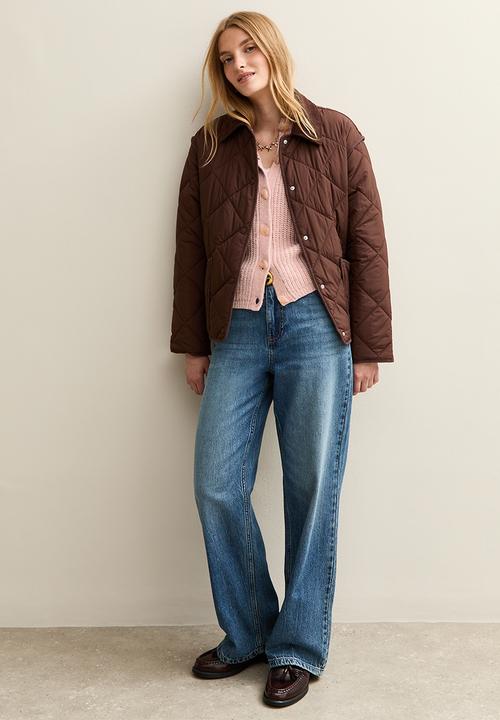 New Look - Ribbed Knit Raglan Sleeve Cardigan - lt pink