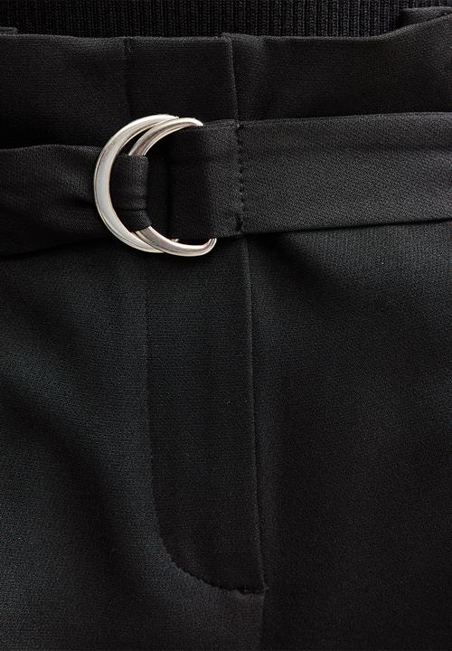 New Look - Belted Paperbag Waist Trousers - black