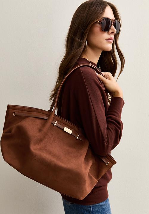 New Look - Soft winged slouch tote - brown