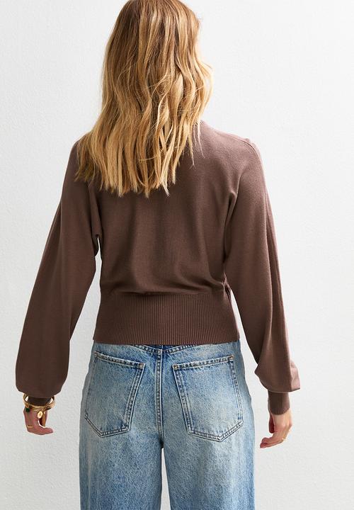 New Look - Op High Neck Knit Jumper - dark mink