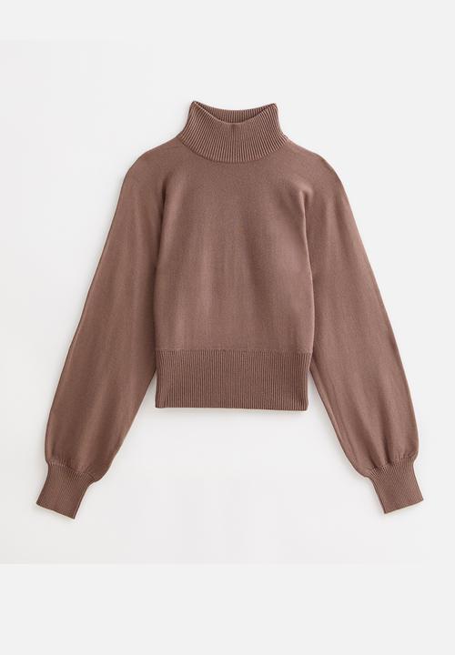 New Look - Op High Neck Knit Jumper - dark mink