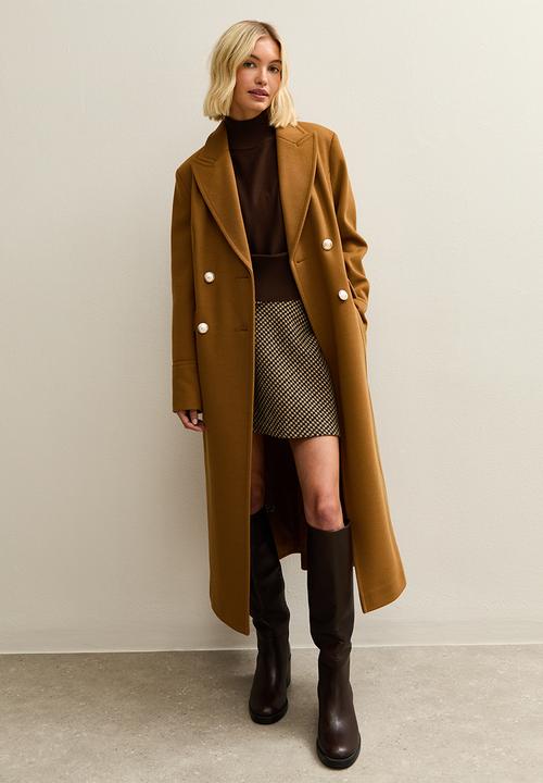 New Look - Op High Neck Knit Jumper - dark brown