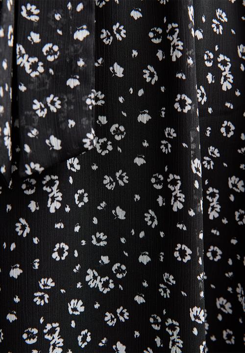 New Look - Clara floral bow mini - black