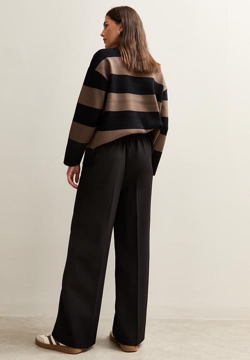 New Look - Pull On Wide Leg Trousers - black