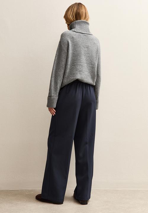 New Look - Pull On Wide Leg Trousers - navy