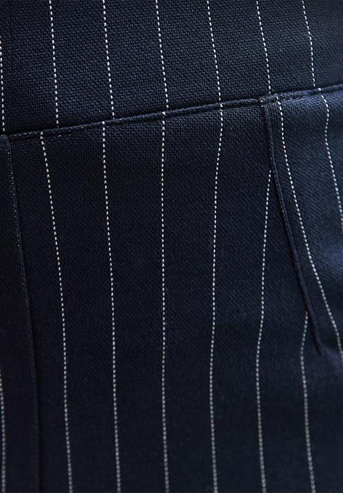 New Look - Pinstripe Jersey Pull On Trousers - blue