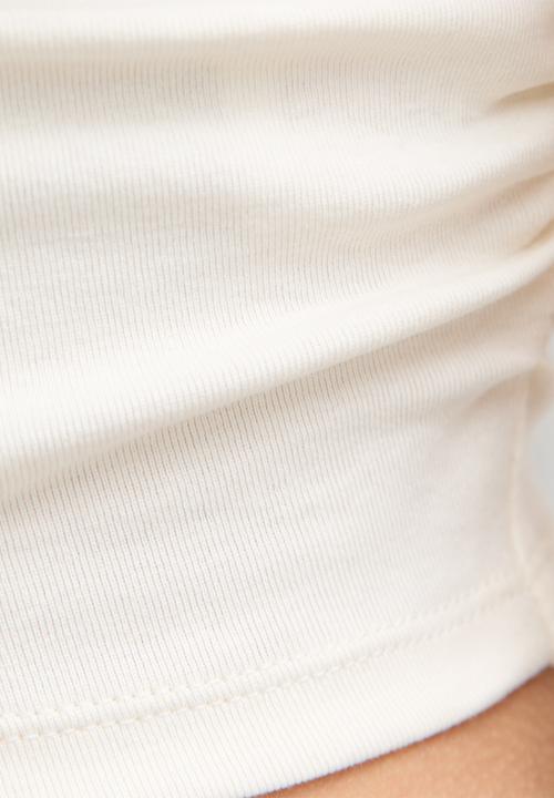 New Look - Ruched side cap slv-cream