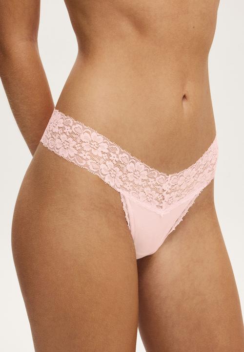 Cotton On - Everyday Lace Comfy G String - Pink Kiss