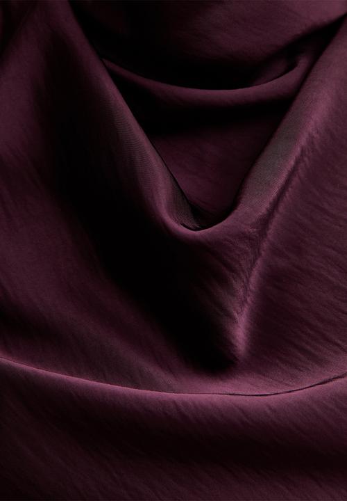 New Look - Ec k carter champagne cowl shell - burgundy