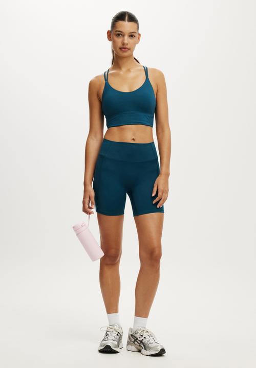 Cotton On - Active Bonded Strappy Tank - Tidal Teal