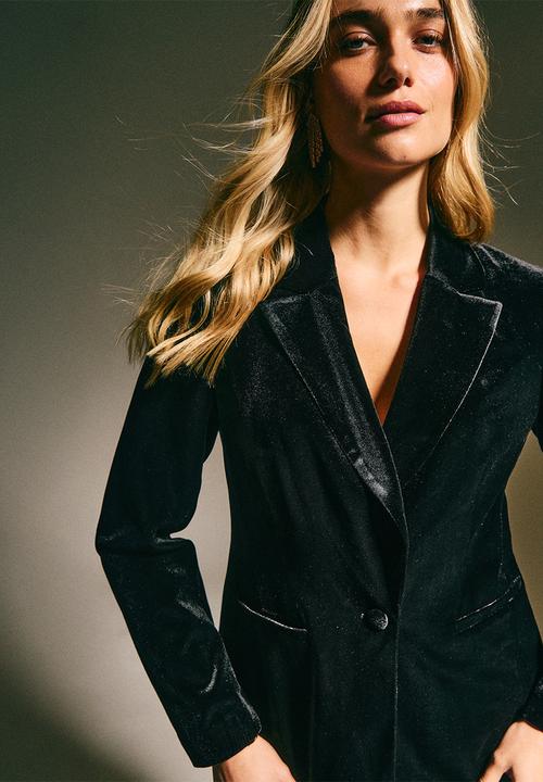 New Look - Velvet blazer - black