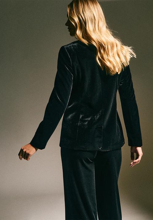 New Look - Velvet blazer - black
