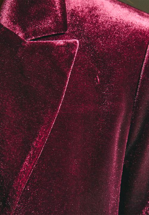 New Look - Velvet blazer - dk burgundy