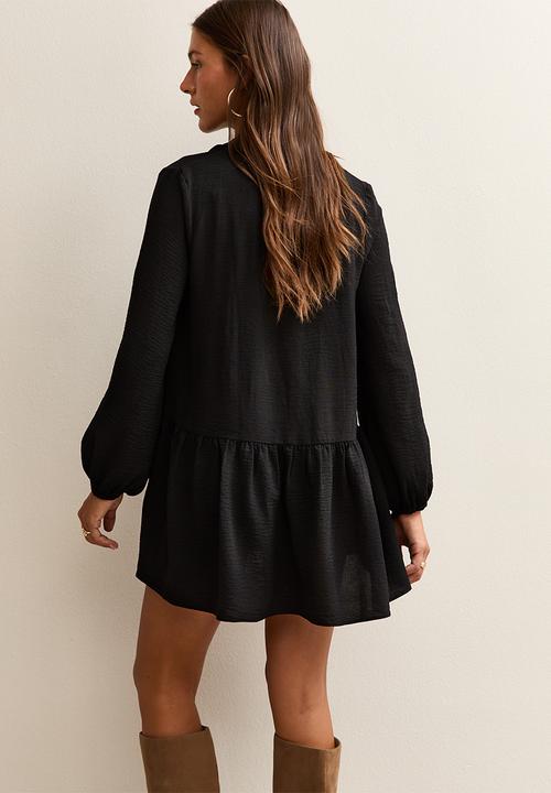 New Look - Ex pbow smock mini - black