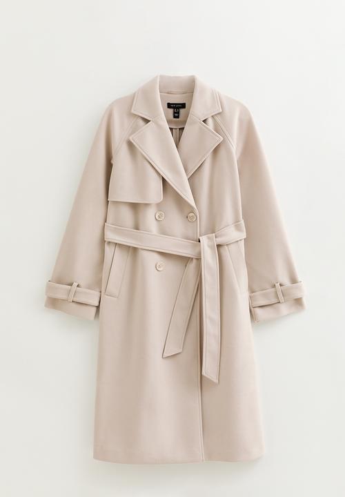 New Look - Cosy mac coat - off white