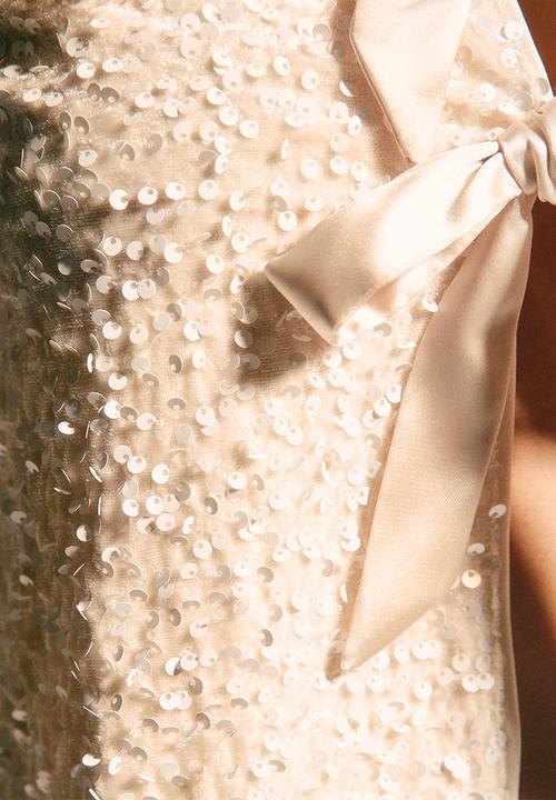 New Look - Go velvet  sequin fancy jacket - cream
