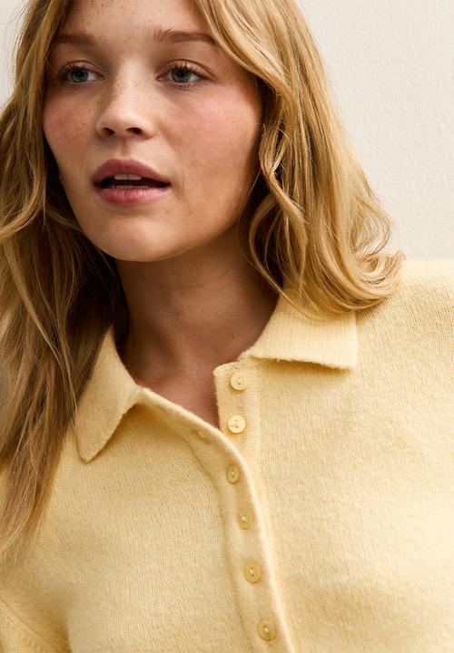 New Look - Henley polo - lt yellow