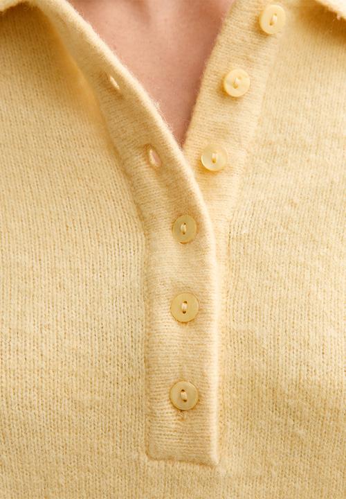 New Look - Henley polo - lt yellow