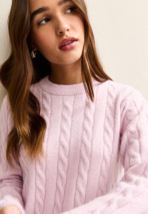 New Look - Cable jumper - lt pink