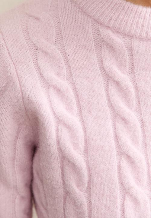 New Look - Cable jumper - lt pink
