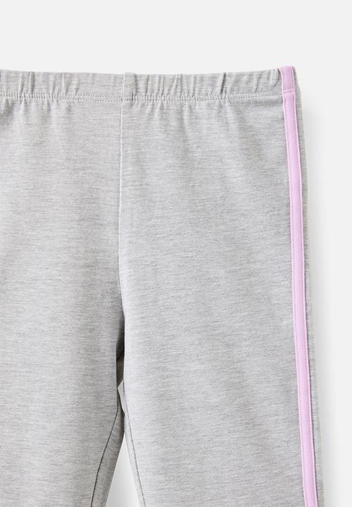Cotton On - Francine Flare Pant - Grey Marle/Sports Stripe