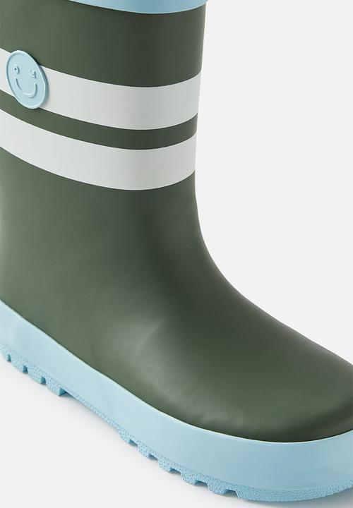 Cotton On - Kids rainboot - khaki green/dawn blue