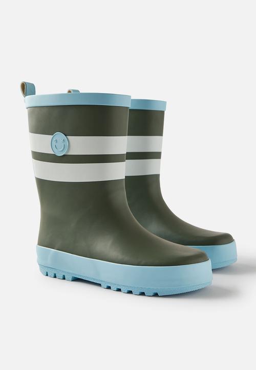 Cotton On - Kids rainboot - khaki green/dawn blue