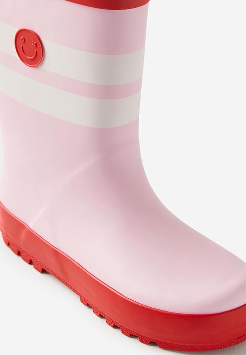 Cotton On - Kids rainboot - blush pink/varsity red