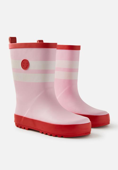 Cotton On - Kids rainboot - blush pink/varsity red