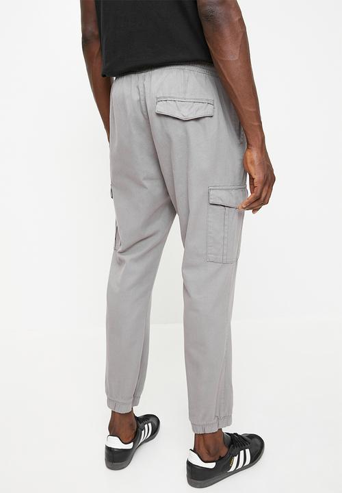 Brave Soul - Cotton Twill Cuff Pant - Dark Grey