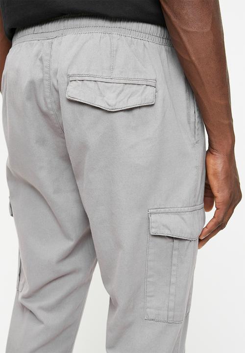 Brave Soul - Cotton Twill Cuff Pant - Dark Grey