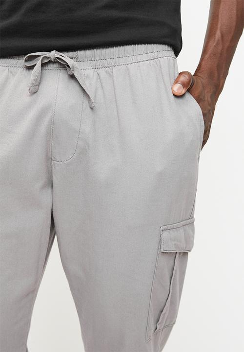 Brave Soul - Cotton Twill Cuff Pant - Dark Grey
