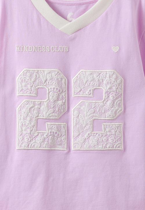 Cotton On - Livvy Lux Short Sleeve Tee - Pale Violet/Kindness Club