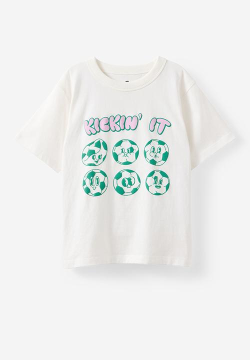 Cotton On - Poppy Oversize Graphic Print Tee - Vanilla/Kickin It