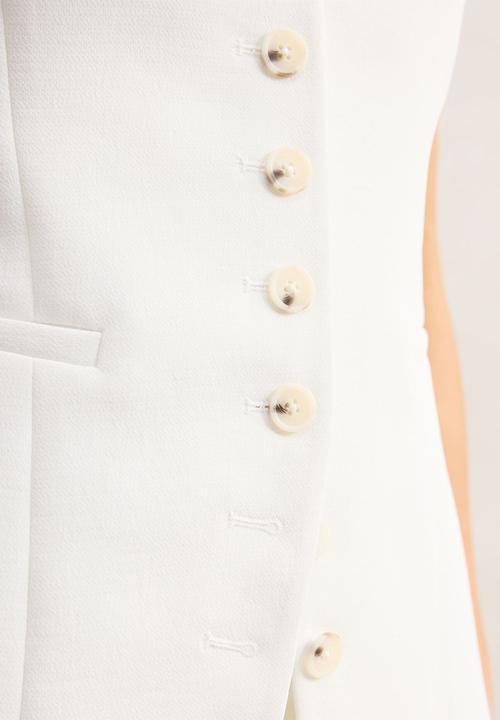 Forever New - Ayla contrast waistcoat in porcelain 